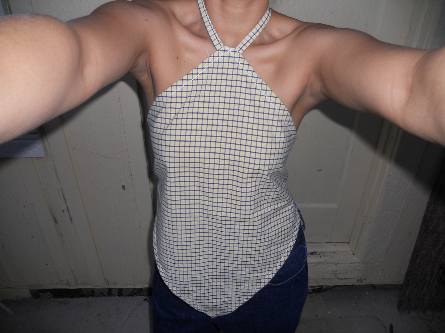 diamond backless top (in yellow)