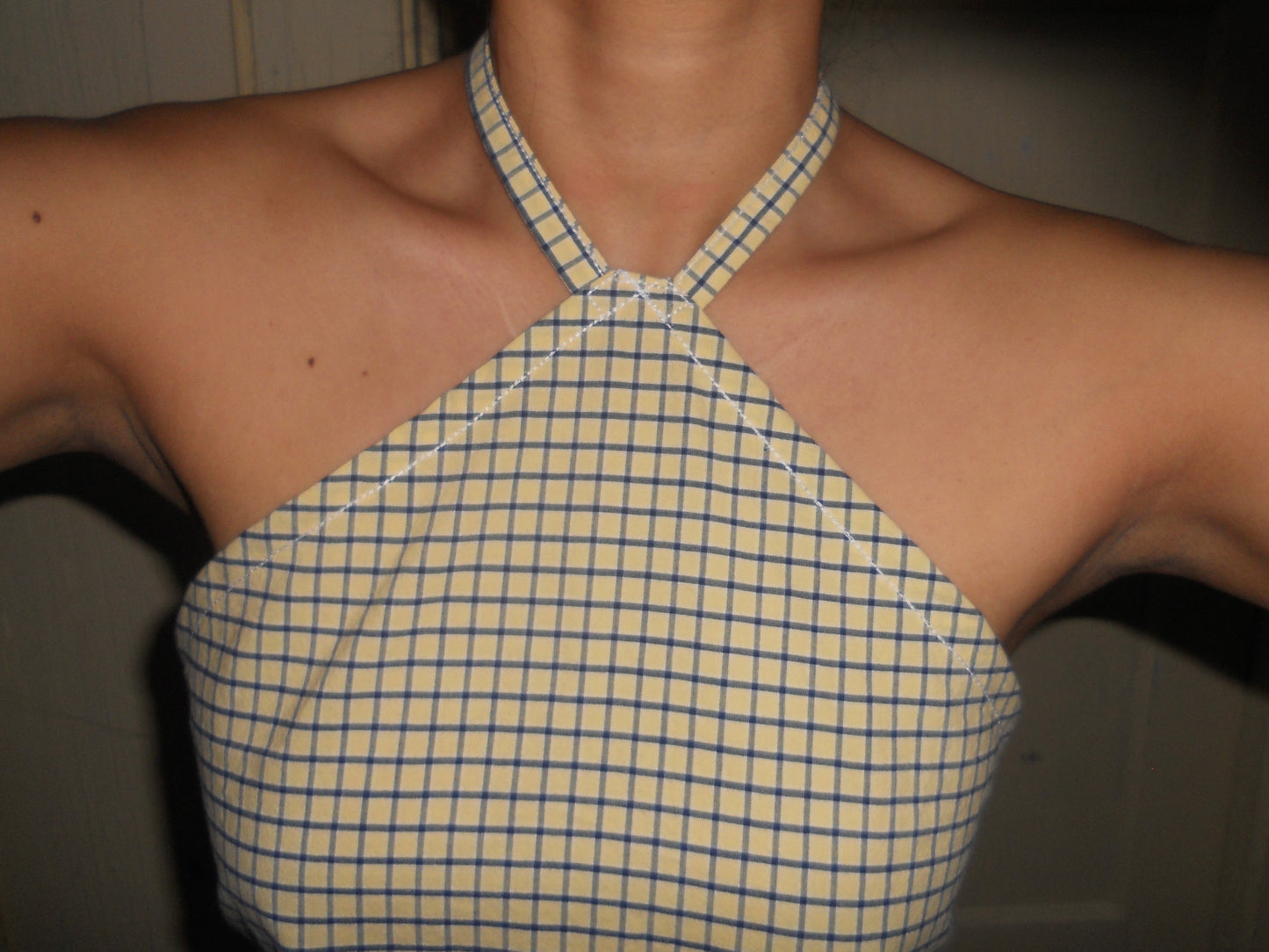 diamond backless top (in yellow)