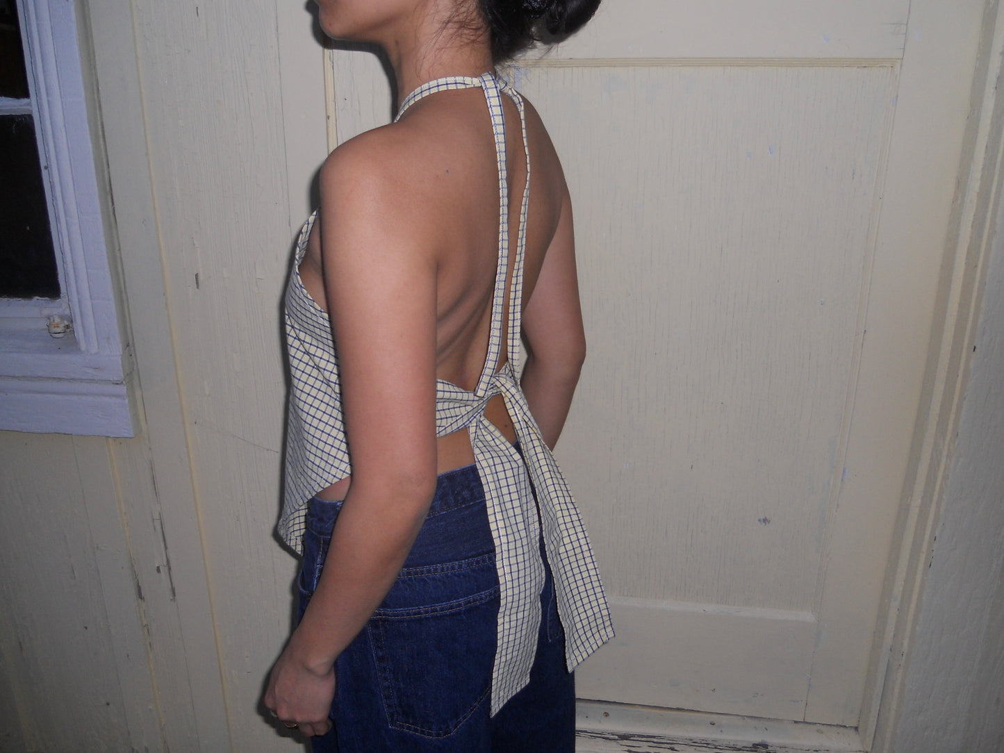 diamond backless top (in yellow)