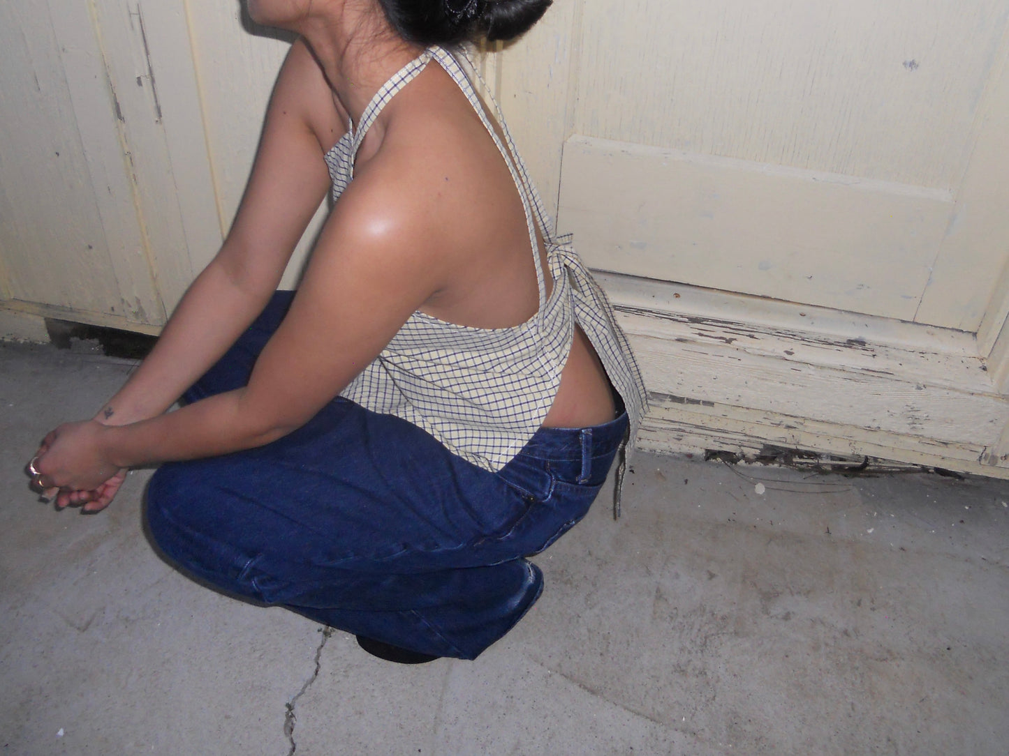 diamond backless top (in yellow)